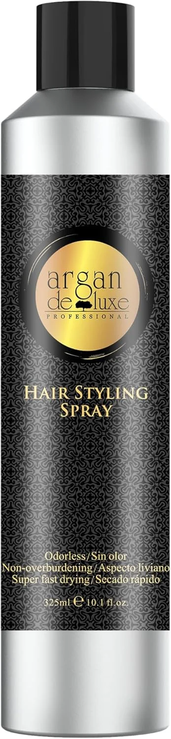 اسپری حالت دهنده مو آرگان دلوکس دلوکس (325 میلی لیتر) اسپری نرم کننده و مغذی مو، طبیعی با رایحه تازه، نگهدارنده قوی، ظاهری براق برای مو، محافظت از مو در برابر حرارت فرابنفش + خشک شدن فوق العاده سریع اسپری حالت دهنده مو آرگان دلوکس دلوکس (325 میلی لیتر) اسپری نرم کننده و مغذی مو، طبیعی با رایحه تازه، نگهدارنده قوی، ظاهری براق برای مو، محافظت از مو در برابر حرارت فرابنفش + خشک شدن فوق العاده سریع