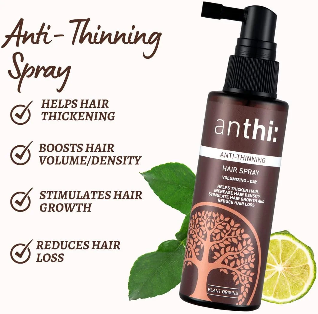 اسپری مو آنتی: ضد نازک شدن مو، افزایش ضخامت و حجم مو، محرک رشد مو، اسپری مو با منشاء گیاهی، 60 میلی لیتر اسپری مو آنتی: ضد نازک شدن مو، افزایش ضخامت و حجم مو، محرک رشد مو، اسپری مو با منشاء گیاهی، 60 میلی لیتر