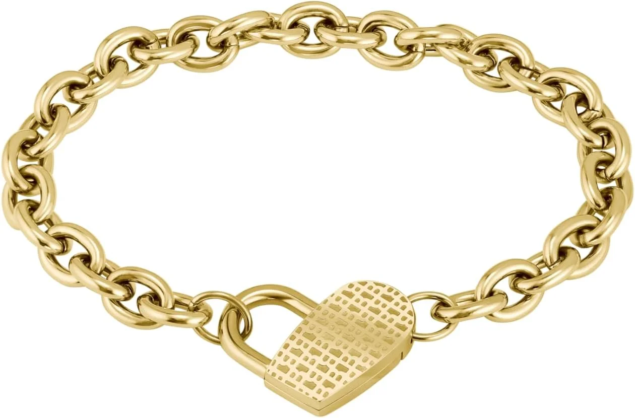 دستبند زنجیری زنانه BOSS Jewelry مدل DINYA از جنس استیل ضد زنگ با روکش نقره ای یا طلایی