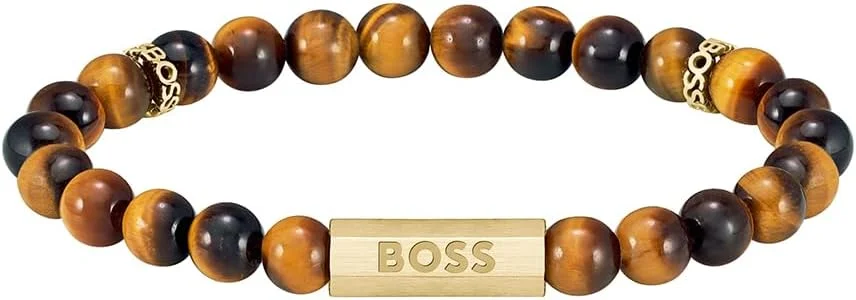 دستبند مردانه مهره‌ای شیک هوگو باس مدل SPHERE