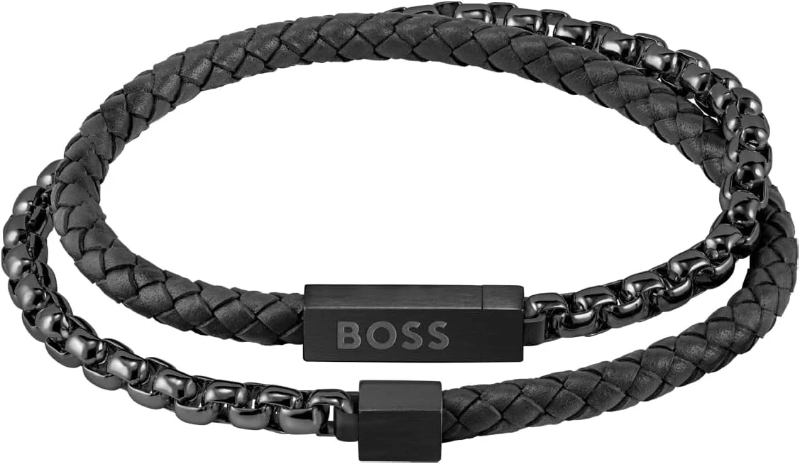 دستبند چرمی مردانه BOSS Jewelry مدل Blended Collection