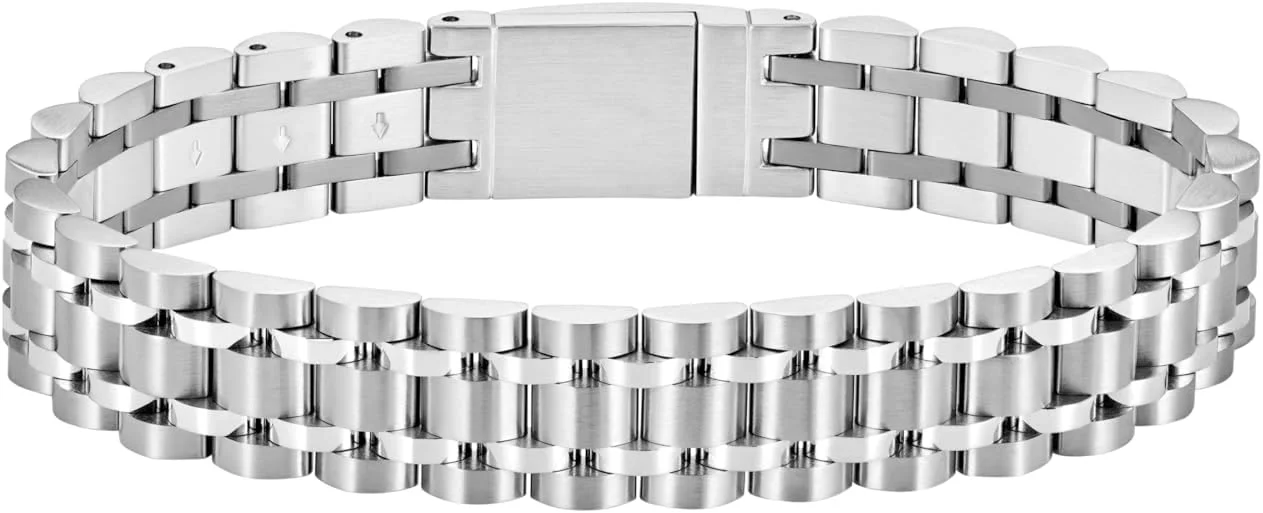 دستبند استیل مردانه BOSS Jewelry مدل OWAN با قفل ضامن دار دستبند استیل مردانه BOSS Jewelry مدل OWAN با قفل ضامن دار