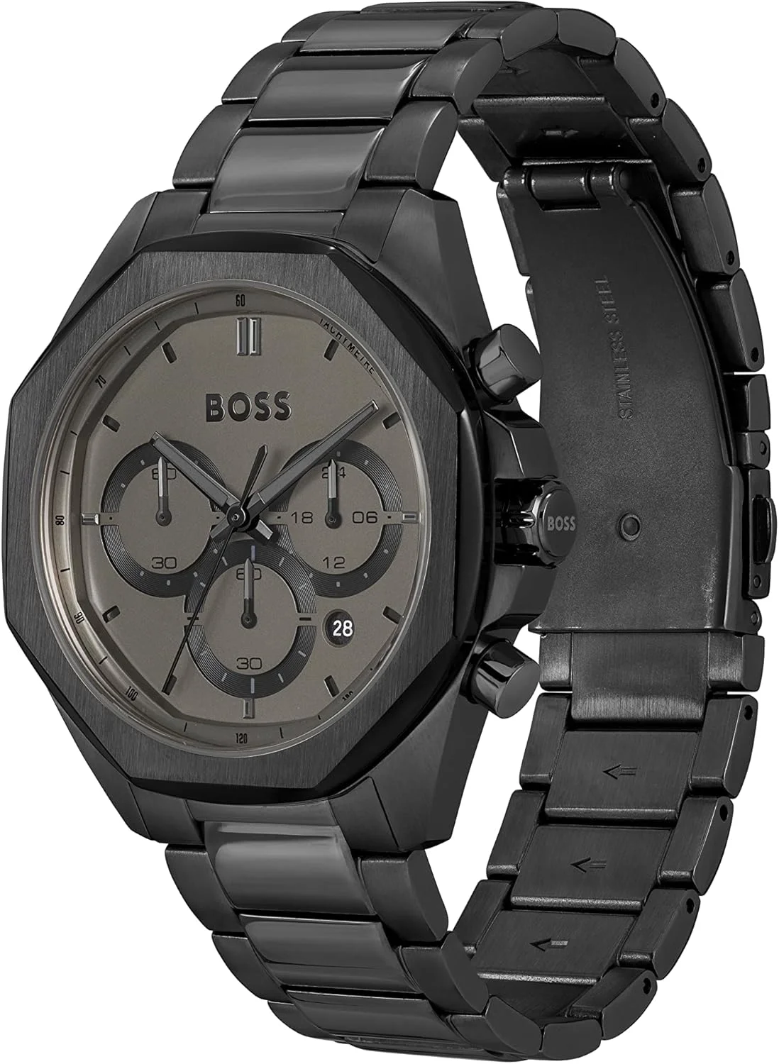 ساعت مچی مردانه کرنوگراف کوارتز BOSS Cloud - نوآورانه - مقاوم در برابر آب - دارای عملکرد تاریخ ساعت مچی مردانه کرنوگراف کوارتز BOSS Cloud - نوآورانه - مقاوم در برابر آب - دارای عملکرد تاریخ