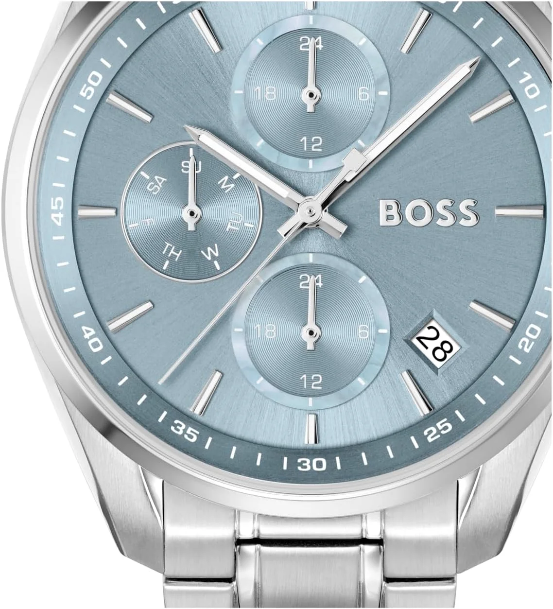 ساعت مچی زنانه کرنوگراف کوارتز BOSS Grand Tour 3H، استیل ضد زنگ، مقاوم در برابر آب تا 3ATM/30m - ساعت شیک و ظریف - هدیه برای او، 38 میلی متر