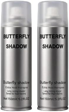 اسپری موی نگهدارنده قوی باترفلای شادو، 150 میلی لیتر، بسته 2 عددی، حالت دهنده حرفه ای اسپری موی نگهدارنده قوی باترفلای شادو، 150 میلی لیتر، بسته 2 عددی، حالت دهنده حرفه ای
