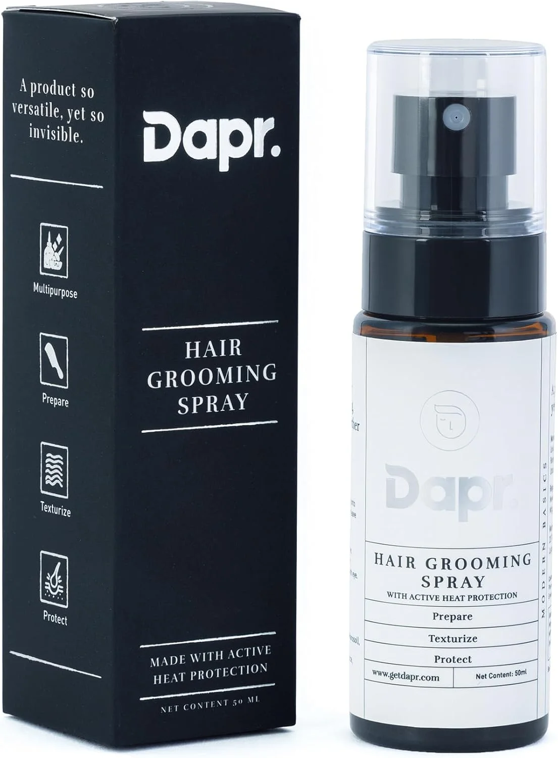 اسپری حالت دهنده و بافت دهنده مو Dapr. (۵۰ میلی لیتر) با محافظت فعال در برابر حرارت اسپری حالت دهنده و بافت دهنده مو Dapr. (۵۰ میلی لیتر) با محافظت فعال در برابر حرارت