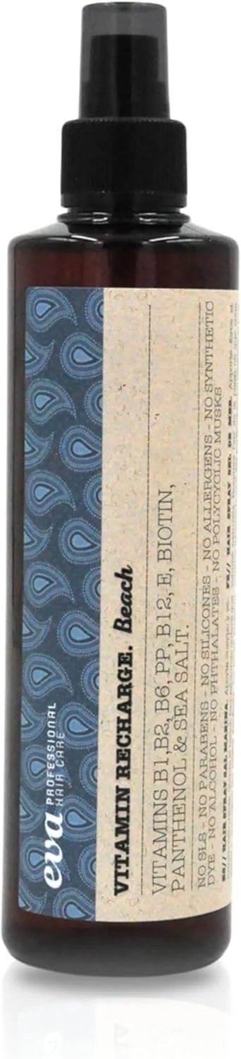 اسپری نمک دریایی ویتامین ریچارج اوا پروفشنال برای بافت و حجم مو، اسپری حالت دهنده غیر سمی مو با پانتنول، بیوتین و ویتامین های B1، B2، B6، E و B12، 250 میلی لیتر اسپری نمک دریایی ویتامین ریچارج اوا پروفشنال برای بافت و حجم مو، اسپری حالت دهنده غیر سمی مو با پانتنول، بیوتین و ویتامین های B1، B2، B6، E و B12، 250 میلی لیتر