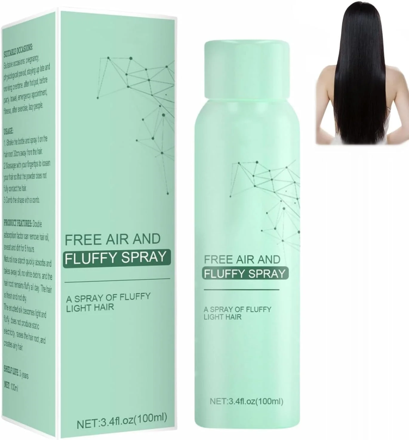 اسپری حجم دهنده مو - درمان موهای چرب، طراوت بخش و احیا کننده فوری مو، بدون ایجاد سفیدی، فرمول سبک، غیر آئروسل، 100 میلی لیتر اسپری حجم دهنده مو - درمان موهای چرب، طراوت بخش و احیا کننده فوری مو، بدون ایجاد سفیدی، فرمول سبک، غیر آئروسل، 100 میلی لیتر