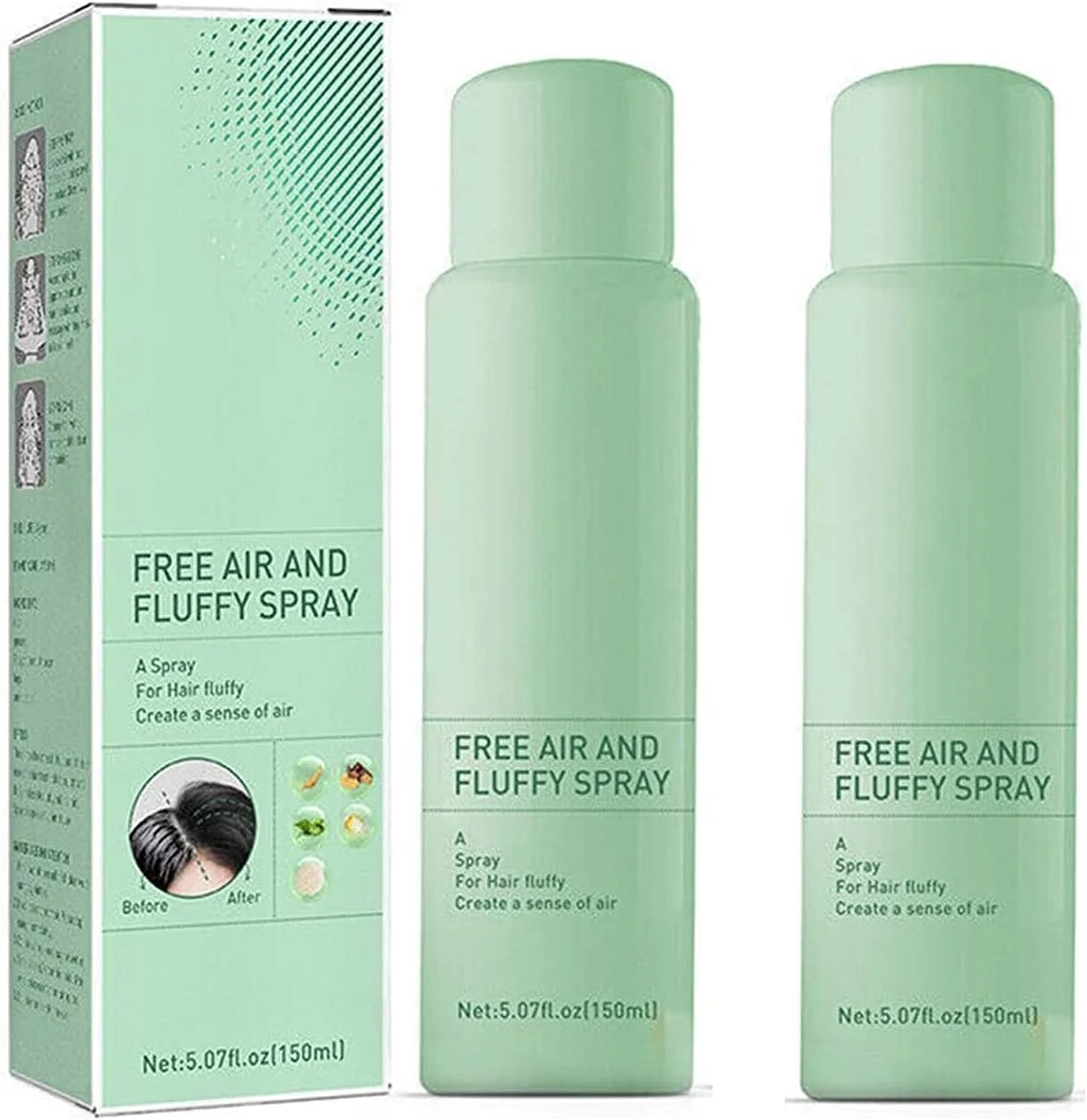 اسپری حجم دهنده موی کرکی جدید 2022، اسپری مو بدون نیاز به شستشو، مراقبت از حجم فوری، اسپری موی خشک بدون نیاز به آبکشی، 150 میلی لیتر (2 عدد) اسپری حجم دهنده موی کرکی جدید 2022، اسپری مو بدون نیاز به شستشو، مراقبت از حجم فوری، اسپری موی خشک بدون نیاز به آبکشی، 150 میلی لیتر (2 عدد)