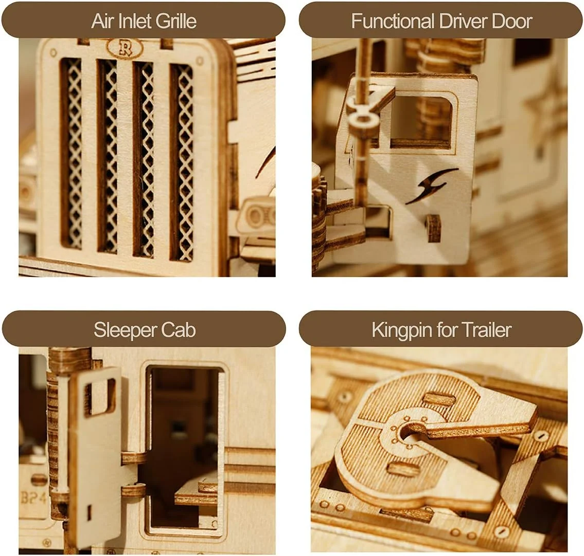 پازل چوبی سه بعدی ROKR برای بزرگسالان - مدل ماشین مکانیکی - پازل های فکری - کیت های ساخت وسایل نقلیه - هدیه ای منحصر به فرد برای کودکان در روز تولد / کریسمس (مقیاس 1:40) (MC502-کامیون سنگین) پازل چوبی سه بعدی ROKR برای بزرگسالان - مدل ماشین مکانیکی - پازل های فکری - کیت های ساخت وسایل نقلیه - هدیه ای منحصر به فرد برای کودکان در روز تولد / کریسمس (مقیاس 1:40) (MC502-کامیون سنگین)