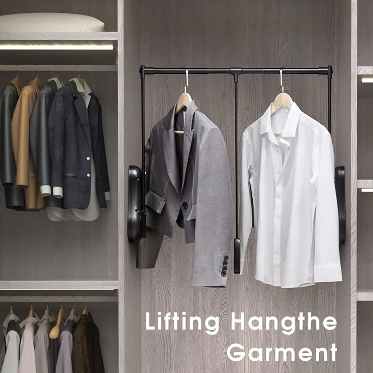 میله آویز لباس تاشو سنگین، کمد لباس قابل تنظیم با عرض متغیر، ریل کابینت جمع شونده آلومینیومی، آویز لباس بالابر قفسه مرتب سازی لباس، 51-65 سانتی متر میله آویز لباس تاشو سنگین، کمد لباس قابل تنظیم با عرض متغیر، ریل کابینت جمع شونده آلومینیومی، آویز لباس بالابر قفسه مرتب سازی لباس، 51-65 سانتی متر