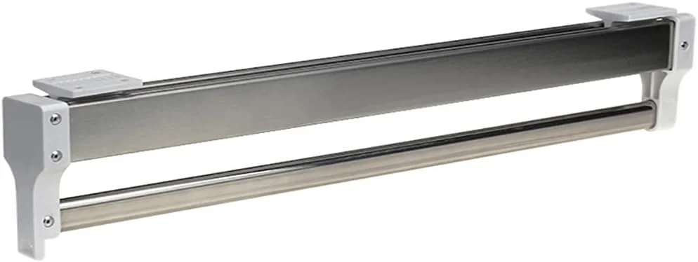 ریل آویز لباس کشویی قابل تنظیم برای سازماندهی کمد، میله آویز لباس کمدی قابل گسترش، سفید - 700 میلی متر