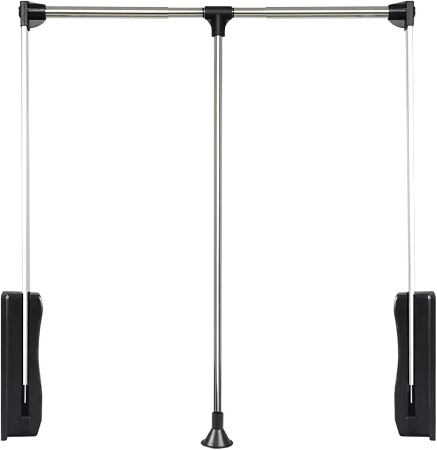 آویز رگال لباس ریلی تاشو با قابلیت تنظیم ارتفاع، رگال لباس با دسته تلسکوپی و لوازم نصب، رخت آویز، 510-660 میلی متر