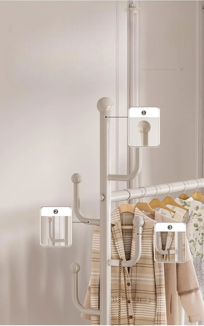 رگال لباس ایستاده 120 سانتی متری Aiwanto با قفسه، رگال لباس فلزی مستقل، رگال لباس دو ردیفه، قفسه ذخیره سازی 2 طبقه پایینی با چرخ برای سازمان دهنده لباس اتاق خواب (سفید)