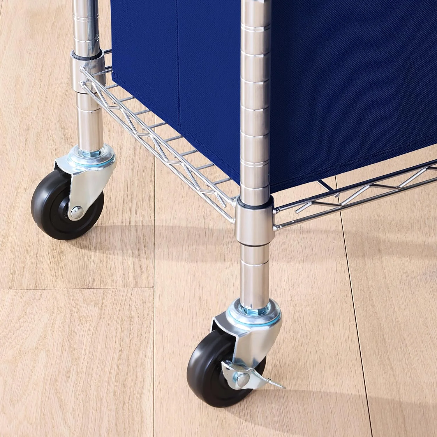 رگال لباس دو میله آمازون بیسیکس با قفسه های قابل تنظیم ارتفاع - حداکثر وزن 181 کیلوگرم، کروم، 91x36x183 سانتی متر