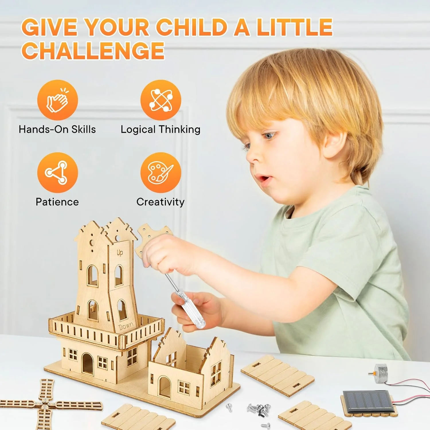 کیت پازل چوبی سه بعدی با انرژی خورشیدی - اسباب بازی ساخت آسیاب بادی، کاردستی علمی آموزشی برای کودکان 8-15 سال و بزرگسالان، پروژه ساخت مدل خلاقانه، دستورالعمل واضح انگلیسی. کیت پازل چوبی سه بعدی با انرژی خورشیدی - اسباب بازی ساخت آسیاب بادی، کاردستی علمی آموزشی برای کودکان 8-15 سال و بزرگسالان، پروژه ساخت مدل خلاقانه، دستورالعمل واضح انگلیسی.