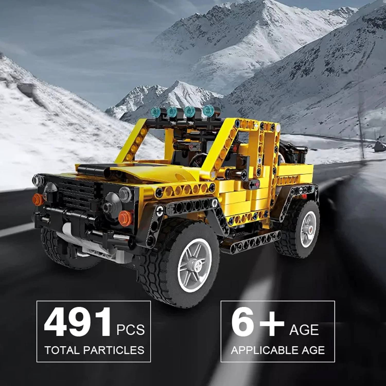 کیت اسباب بازی بلوک ساخت جیپ آفرود Tech-Strom مدل Swift 491 تکه ای برای کودکان | مدل ماشین آموزشی جذاب | ماشین اسباب بازی با عملکرد بالا (زرد، 5800) کیت اسباب بازی بلوک ساخت جیپ آفرود Tech-Strom مدل Swift 491 تکه ای برای کودکان | مدل ماشین آموزشی جذاب | ماشین اسباب بازی با عملکرد بالا (زرد، 5800)