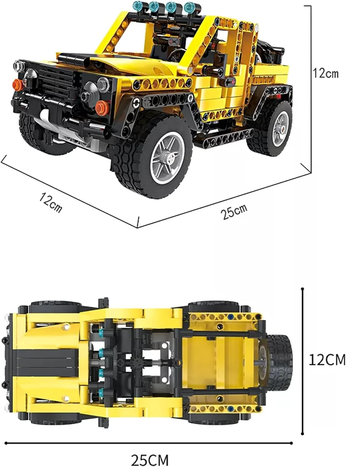 کیت اسباب بازی ساختنی جیپ آفرود Tech-Strom مدل Swift 491 تکه برای کودکان | مدل ماشین آموزشی جذاب | ماشین اسباب بازی با عملکرد بالا (زرد، 5800) کیت اسباب بازی ساختنی جیپ آفرود Tech-Strom مدل Swift 491 تکه برای کودکان | مدل ماشین آموزشی جذاب | ماشین اسباب بازی با عملکرد بالا (زرد، 5800)