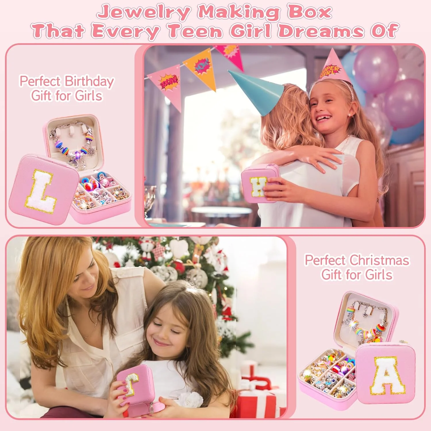 جعبه ساخت دستبند دخترانه SUREHOME - لوازم ساخت زیورآلات برای دختران نوجوان 6-8 ساله - وسایل هنری و کاردستی برای دختران 8-12 ساله - هدیه تولد شخصی سازی شده برای دختران 8-10 ساله - وسایل فانتزی جعبه ساخت دستبند دخترانه SUREHOME - لوازم ساخت زیورآلات برای دختران نوجوان 6-8 ساله - وسایل هنری و کاردستی برای دختران 8-12 ساله - هدیه تولد شخصی سازی شده برای دختران 8-10 ساله - وسایل فانتزی