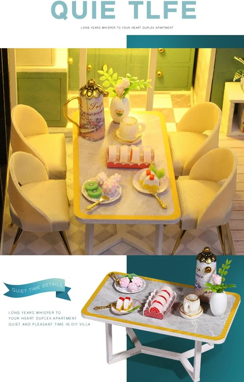 مجموعه خانه عروسکی مینیاتوری خودساز SYOSI، خانه عروسکی چوبی دست ساز مینی مقیاس 1:24 با موسیقی و مبلمان، هدیه صنایع دستی عالی برای تولد، روز مادر، کودکان، نوجوانان، بزرگسالان - مدل ویلا را مونتاژ کنید مجموعه خانه عروسکی مینیاتوری خودساز SYOSI، خانه عروسکی چوبی دست ساز مینی مقیاس 1:24 با موسیقی و مبلمان، هدیه صنایع دستی عالی برای تولد، روز مادر، کودکان، نوجوانان، بزرگسالان - مدل ویلا را مونتاژ کنید