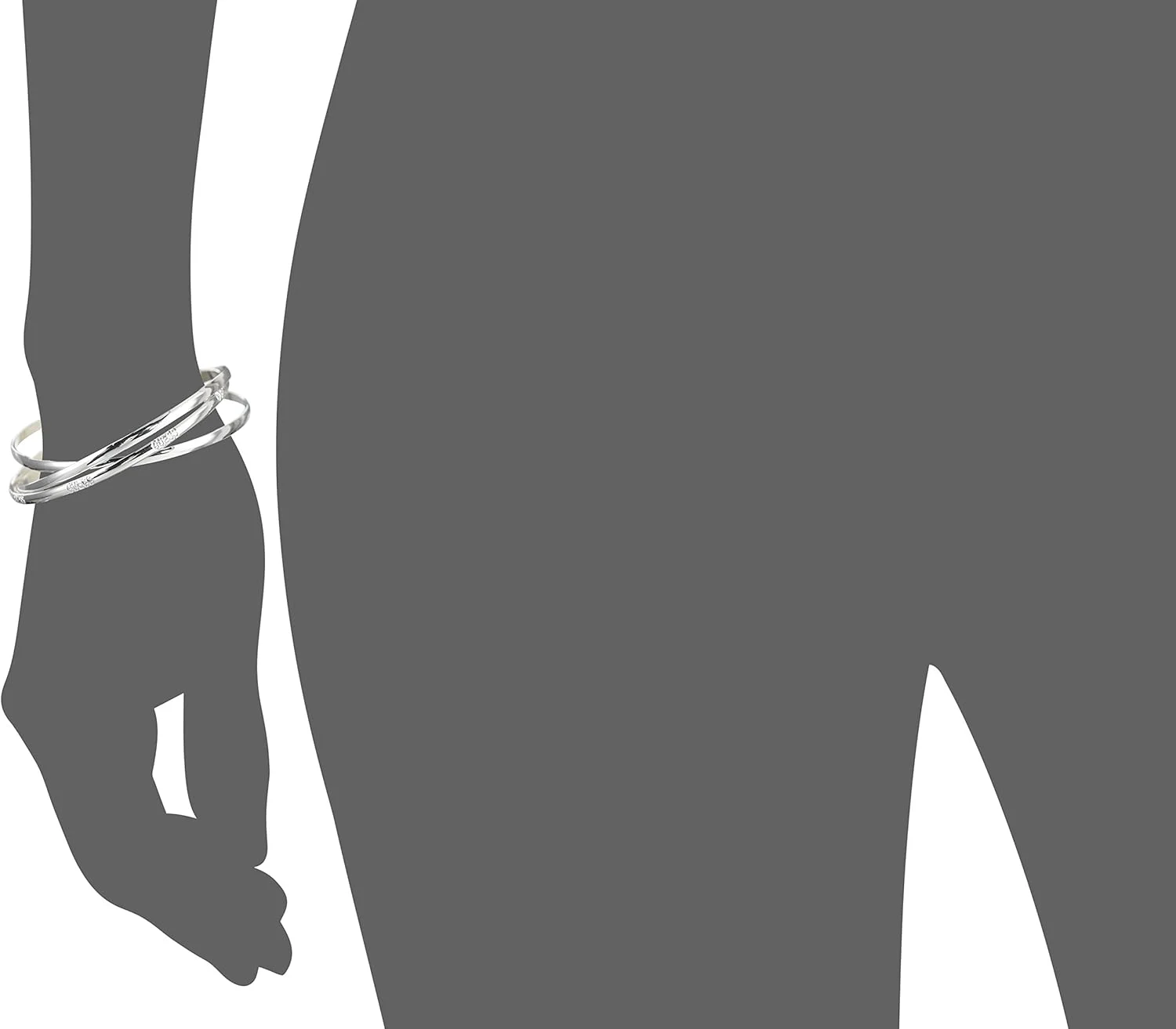 دستبند النگویی سه تکه نقره ای "Basic" گس، تک سایز، فلزی، بدون سنگ قیمتی دستبند النگویی سه تکه نقره ای "Basic" گس، تک سایز، فلزی، بدون سنگ قیمتی