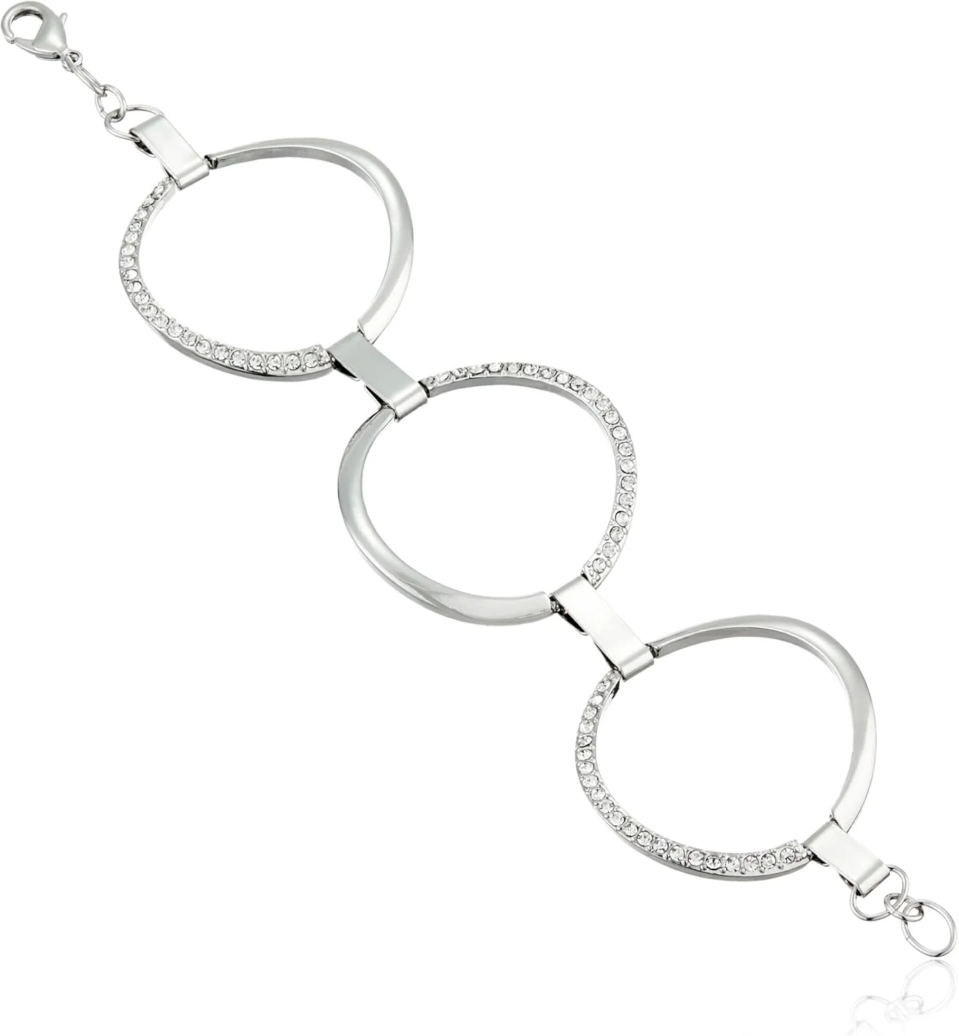 دستبند حلقه ای نگین دار گس، 7.5 اینچ