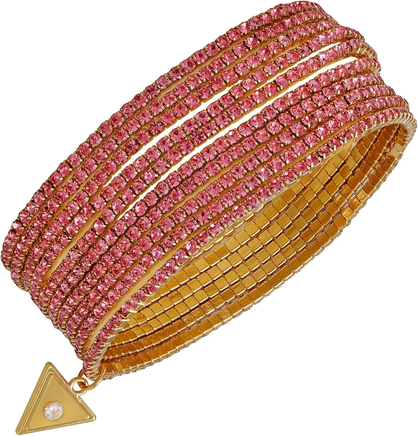 ست دستبند کشی صورتی GUESS