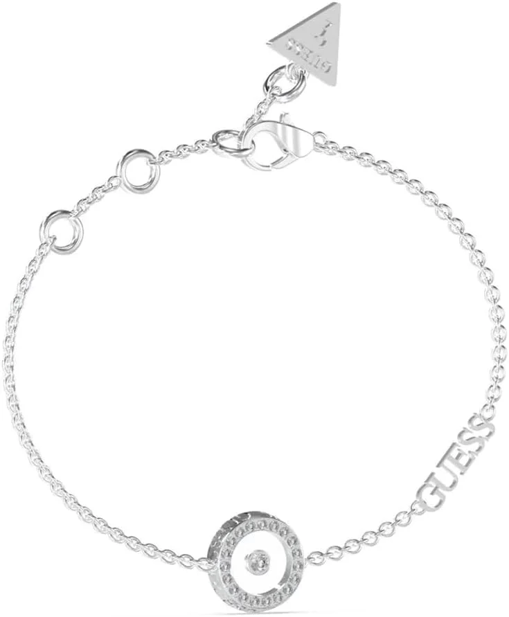 دستبند زنانه گس مدل دایره ای نگین دار نقره ای ژوئن 2023