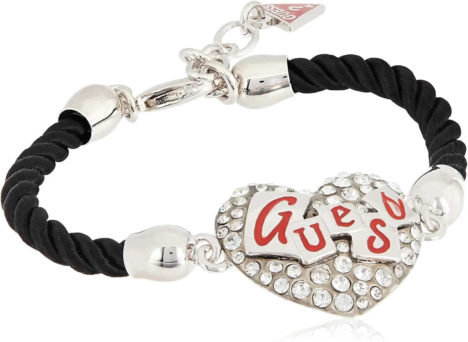 دستبند زنانه حدس مدل قلب های دزدیده شده با نگین زیرکونیا - Ubb71218، سایز آزاد