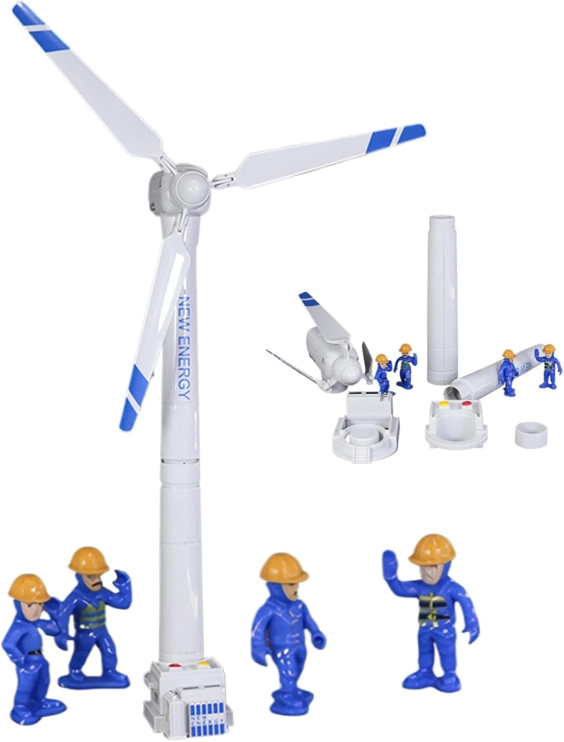 اسباب بازی توربین بادی، یک مجموعه مدل توربین بادی چرخشی مینیاتوری 42 سانتی متری قابل حمل برای کودکان، کیت ژنراتور توربین بادی