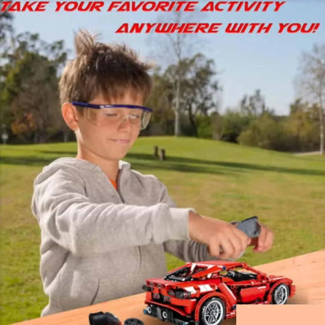 مدل ترنسفورمر ماشین مسابقه ای، بلوک های ساختنی، مجموعه آجرهای ساختنی، مدل سه بعدی، اسباب بازی آموزشی و مهندسی، هدیه عید برای پسران