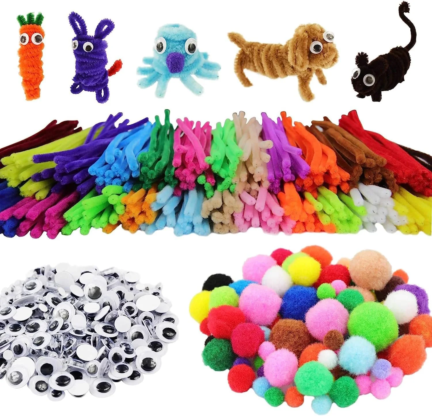 جعبه لوازم هنری و کاردستی کودکان TOYBY مدل A، شامل بیش از 560 قطعه، سیم های لوله ای، چسب اکلیلی، پوم پوم، پر، مناسب برای ساخت دستبند و گردنبند - برای لوازم هنری DIY جعبه لوازم هنری و کاردستی کودکان TOYBY مدل A، شامل بیش از 560 قطعه، سیم های لوله ای، چسب اکلیلی، پوم پوم، پر، مناسب برای ساخت دستبند و گردنبند - برای لوازم هنری DIY