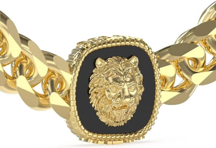دستبند مردانه گس مدل JUMB04001JWYGBKS طرح شیر شاه دستبند مردانه گس مدل JUMB04001JWYGBKS طرح شیر شاه