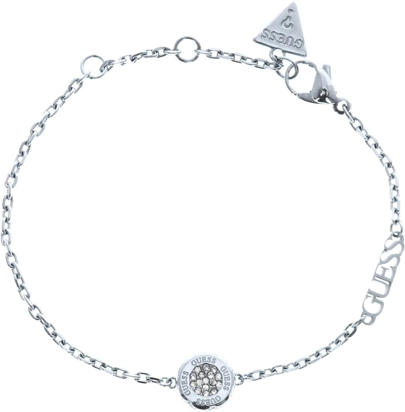 دستبند زنانه GUESS JUBB04594JWRHS سکه ای متلسی نقره ای