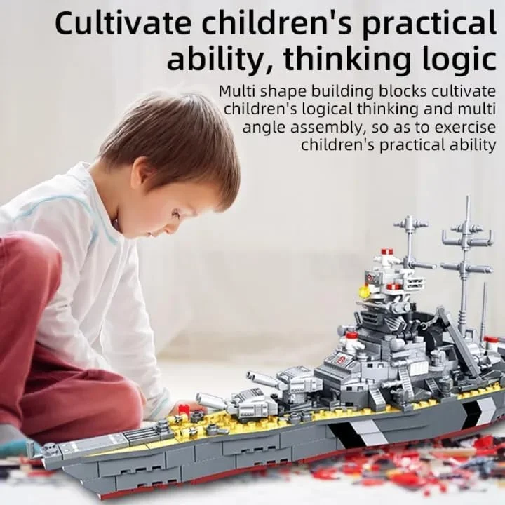 کشتی جنگی WOMA، اسباب بازی بلوک ساختمانی برای پسران برای بازی در سناریوهای نیروی دریایی نظامی، بازی یادگیری و آموزشی کودکان برای ساختن یک قایق ارتشی از 548 بلوک، کیت ساختنی، C0138 کشتی جنگی WOMA، اسباب بازی بلوک ساختمانی برای پسران برای بازی در سناریوهای نیروی دریایی نظامی، بازی یادگیری و آموزشی کودکان برای ساختن یک قایق ارتشی از 548 بلوک، کیت ساختنی، C0138
