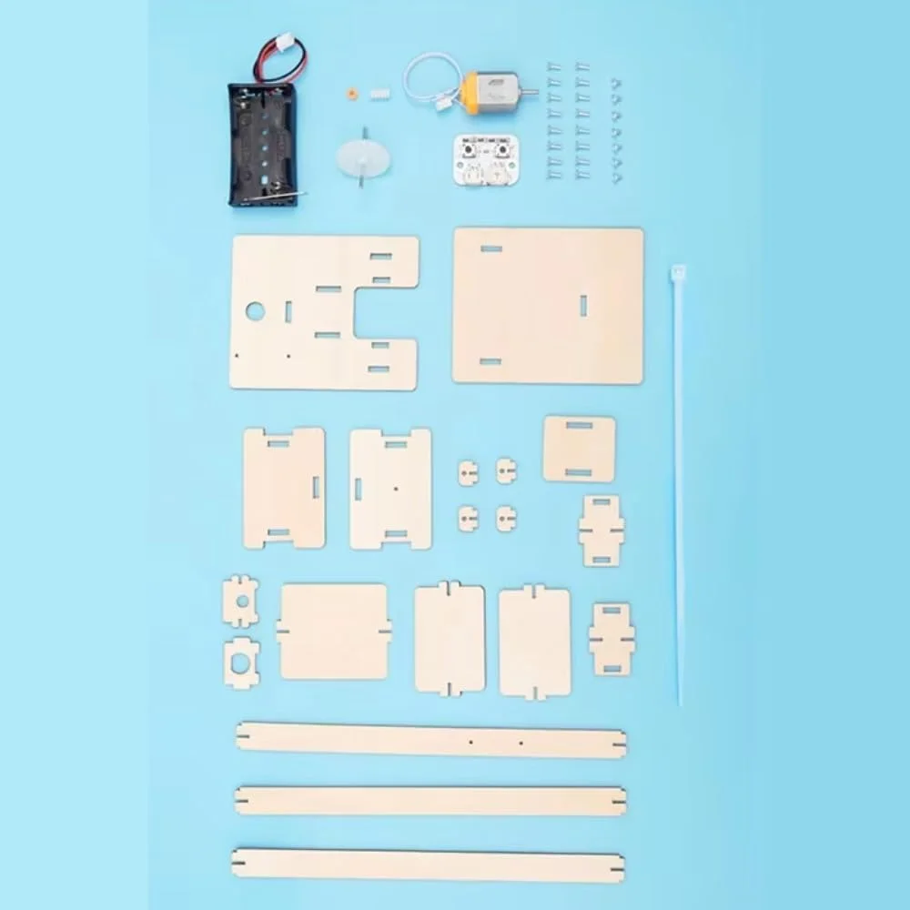 کیت آسانسور چوبی DIY، مجموعه آسانسور DIY کودکان، مدل آسانسور، کیت ساخت کاردستی DIY، اسباب بازی آموزشی یادگیری اولیه