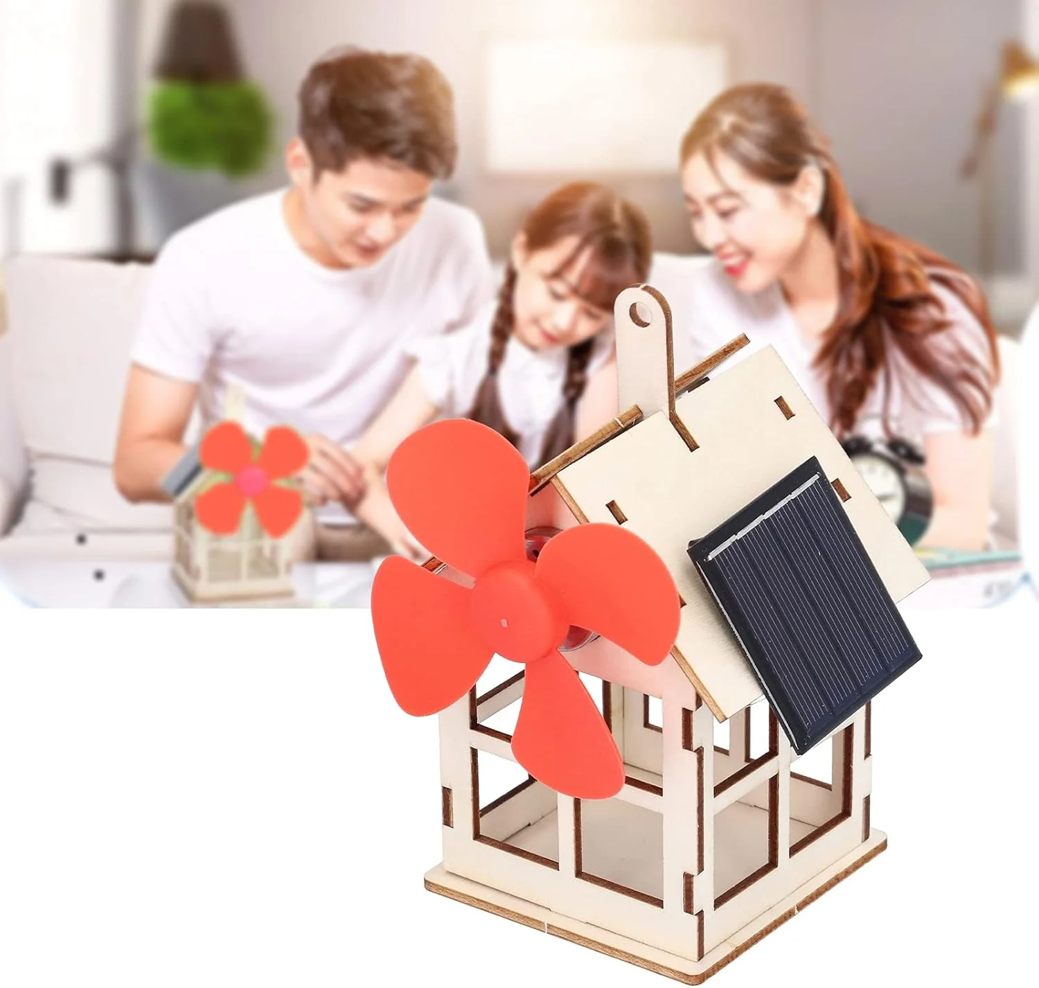 خانه آسیاب بادی خورشیدی خودساز، پازل چوبی سه بعدی با انرژی خورشیدی، اسباب بازی آموزشی علمی برای کودکان خانه آسیاب بادی خورشیدی خودساز، پازل چوبی سه بعدی با انرژی خورشیدی، اسباب بازی آموزشی علمی برای کودکان