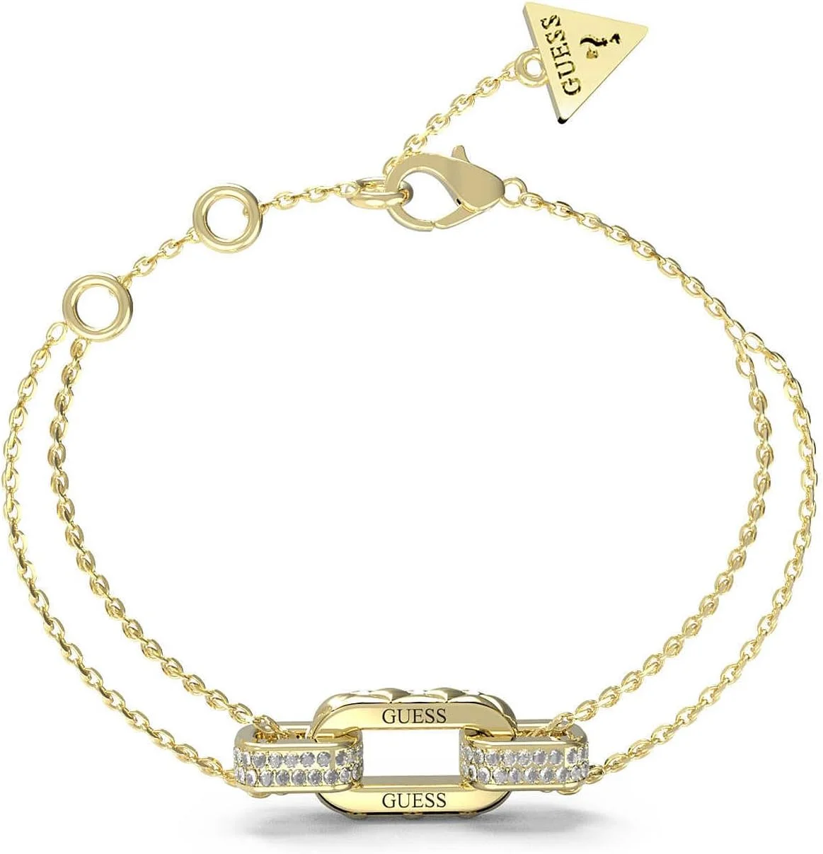 دستبند دو زنجیره ای شیک طلایی GUESS