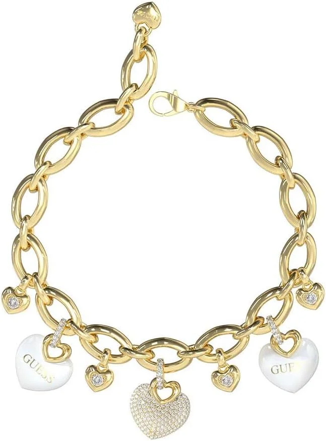 دستبند زنانه گس استیل ضد زنگ JUBB05204JWYGWHL، سایز آزاد، میناکاری، زیرکونیا کوبیک