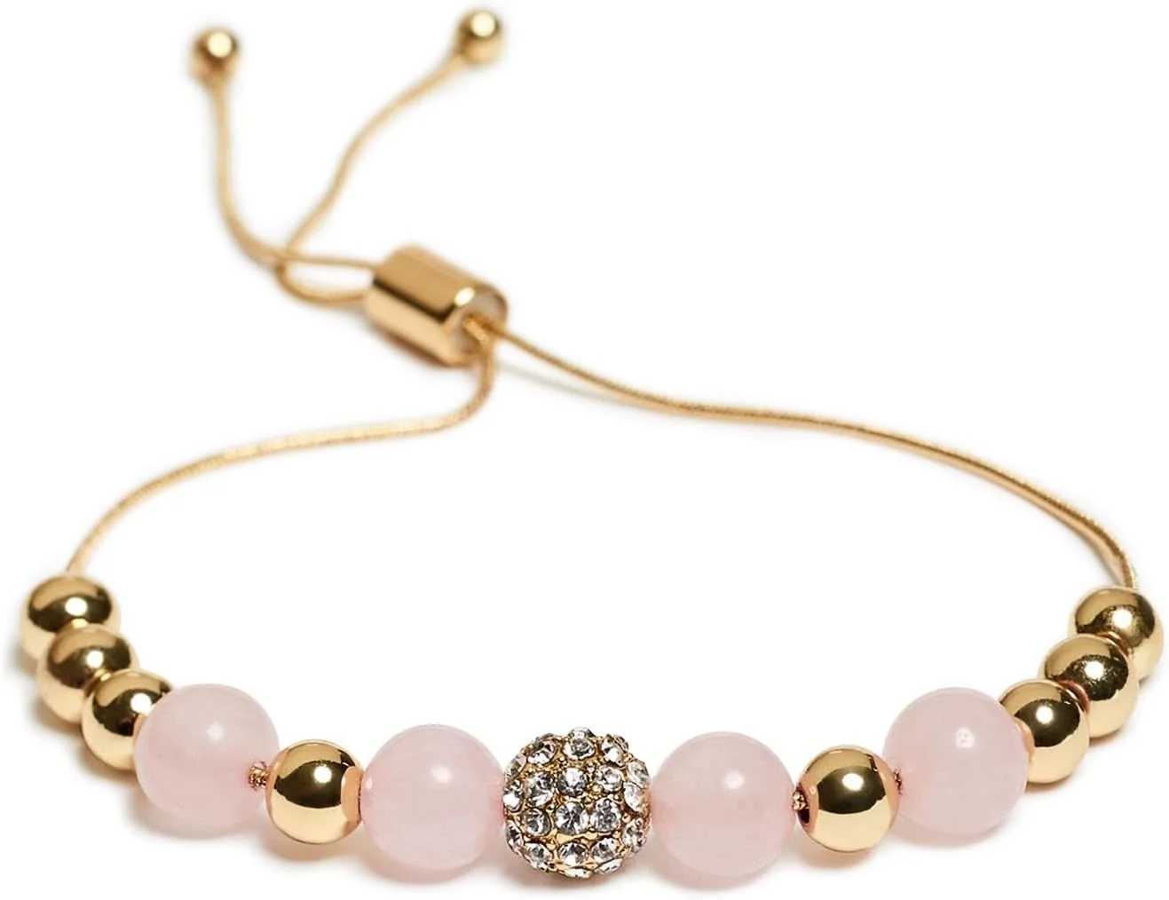 GUESS Factory Stardust Pink Beaded Bracelet, NS