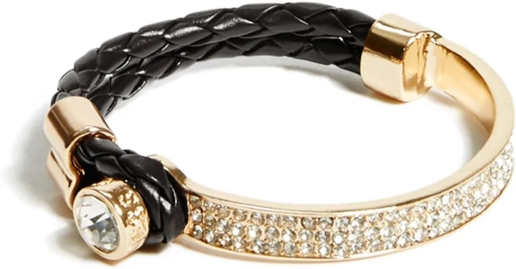 دستبند بافت فلزی قهوه ای و طلایی زنانه گس فکتوری، فلزی