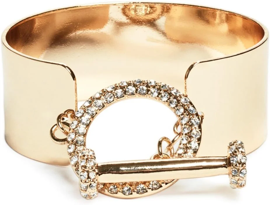 دستبند زنانه بزرگ طلایی رنگ گس فکتوری