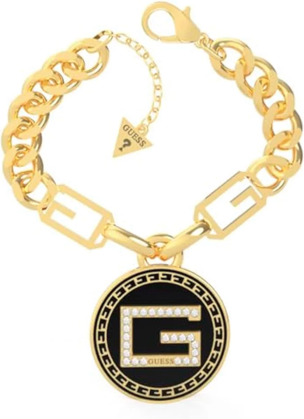 دستبند تک نگین G زنانه گس، سایز 34 میلی متر، طلایی/مشکی دستبند تک نگین G زنانه گس، سایز 34 میلی متر، طلایی/مشکی