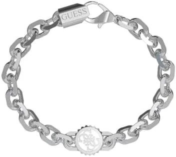 دستبند زنجیری مردانه گس با سکه 4G و تراش الماس، سایز 11 میلی متر دستبند زنجیری مردانه گس با سکه 4G و تراش الماس، سایز 11 میلی متر