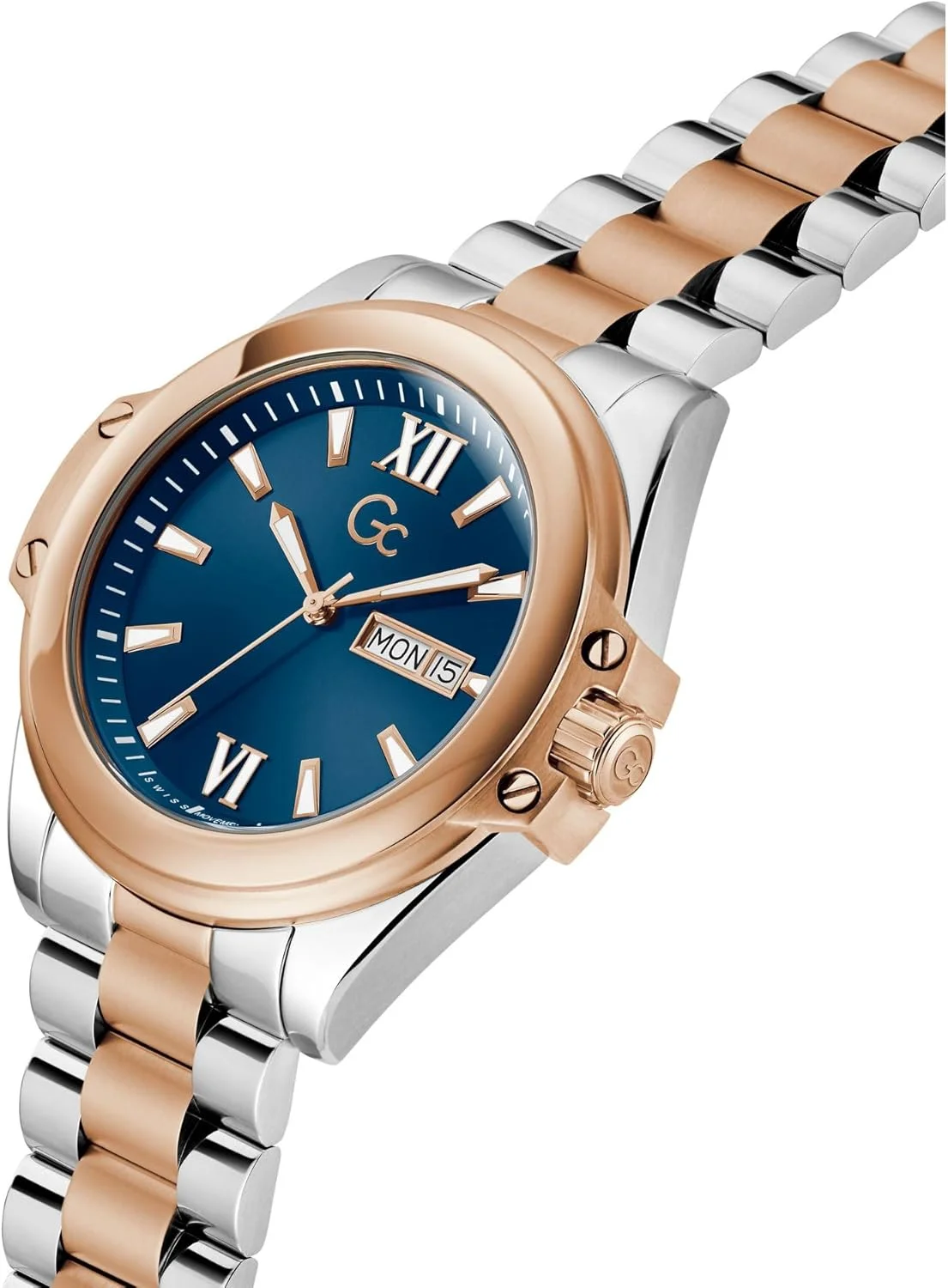 ساعت آنالوگ مردانه GUESS Collection Bolt با صفحه گرد آبی و بند دستبند استیل ضد زنگ چند رنگ، مقاوم در برابر آب - Z60001G7 ساعت آنالوگ مردانه GUESS Collection Bolt با صفحه گرد آبی و بند دستبند استیل ضد زنگ چند رنگ، مقاوم در برابر آب - Z60001G7