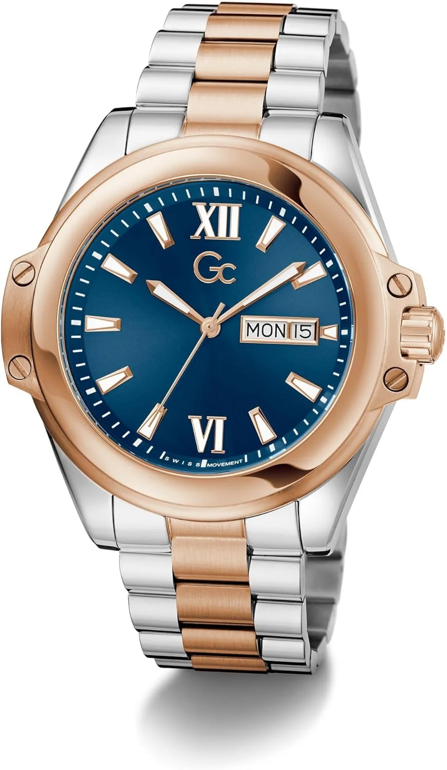 ساعت آنالوگ مردانه GUESS Collection Bolt با صفحه گرد آبی و بند دستبند استیل ضد زنگ چند رنگ، مقاوم در برابر آب - Z60001G7 ساعت آنالوگ مردانه GUESS Collection Bolt با صفحه گرد آبی و بند دستبند استیل ضد زنگ چند رنگ، مقاوم در برابر آب - Z60001G7