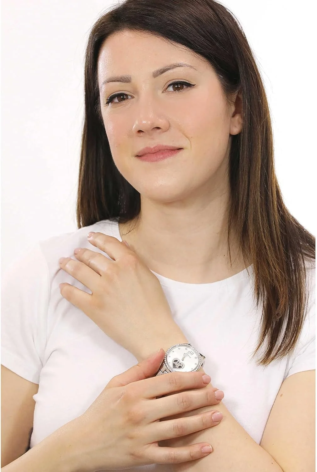 ساعت گس زنانه - gw0380l1 - قاب نقره ای براق با صفحه سفید برش خورده / بند نقره ای براق ساعت گس زنانه - gw0380l1 - قاب نقره ای براق با صفحه سفید برش خورده / بند نقره ای براق