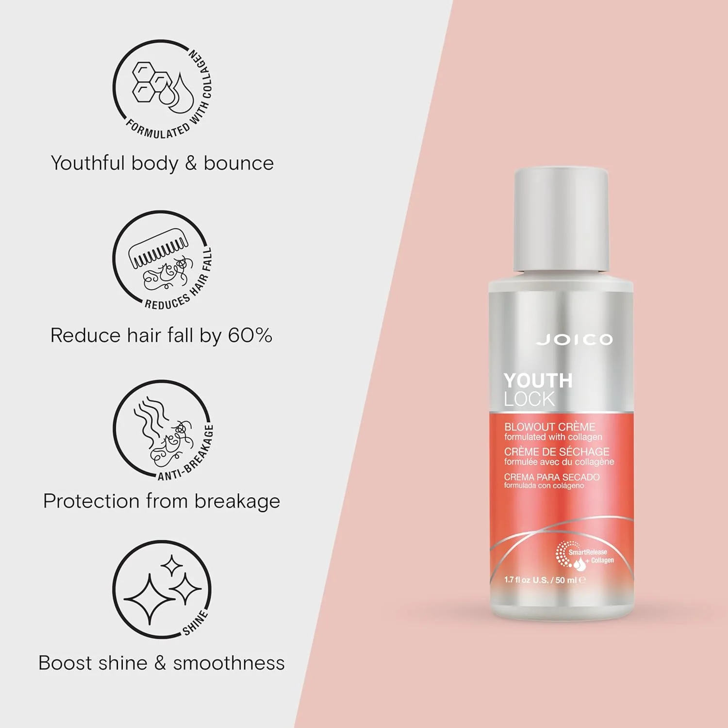 کرم حالت دهنده مو جویکو YouthLock حاوی کلاژن | افزایش حجم و حالت ارتجاعی مو | تقویت و محافظت از مو | افزایش درخشندگی کرم حالت دهنده مو جویکو YouthLock حاوی کلاژن | افزایش حجم و حالت ارتجاعی مو | تقویت و محافظت از مو | افزایش درخشندگی