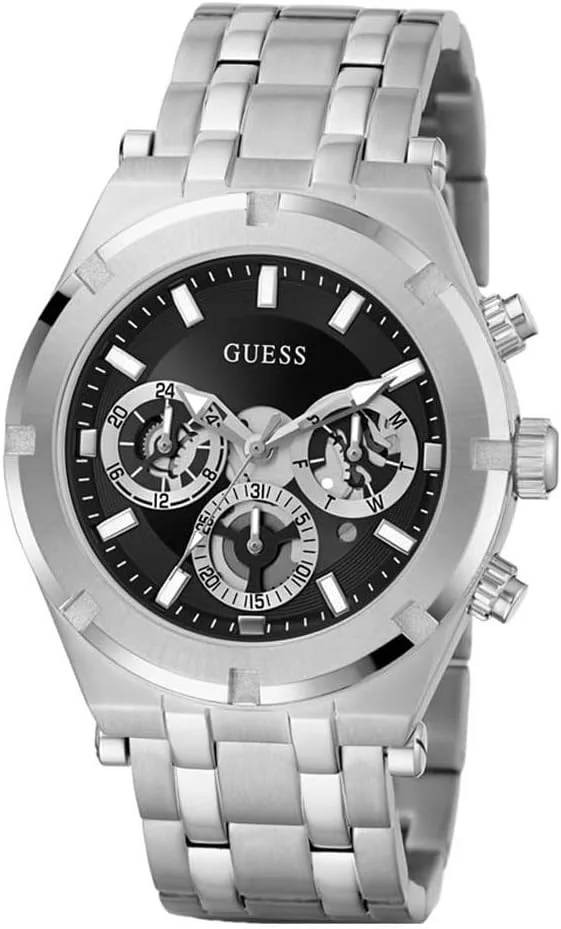 ساعت مچی چندکاره مردانه نقرهای رنگ GUESS ساعت مچی چندکاره مردانه نقرهای رنگ GUESS