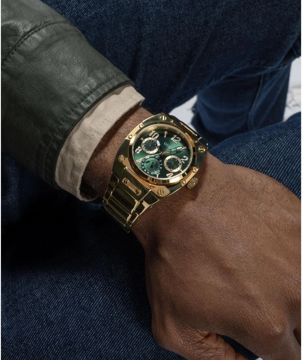 ساعت چندکاره طلایی و سبز